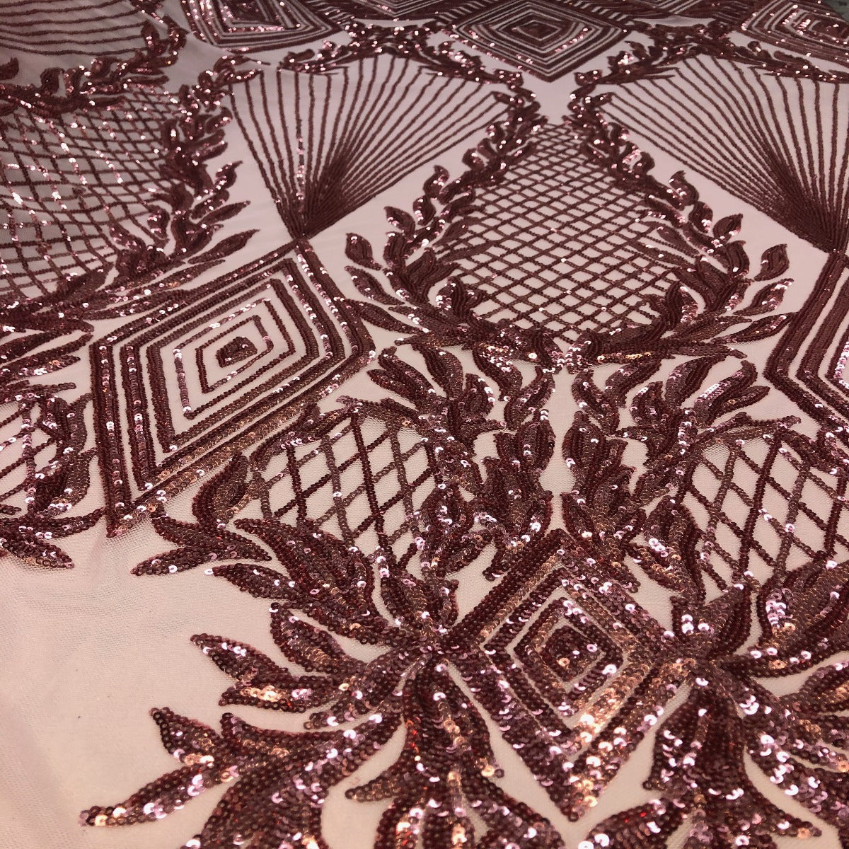 Alpica Geometric Stretch Sequins Fabric