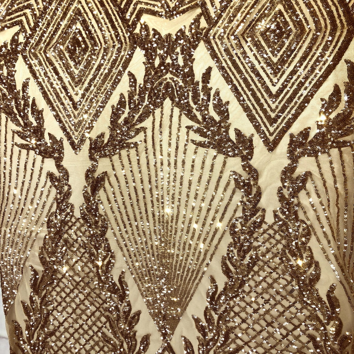 Alpica Geometric Stretch Sequins Fabric
