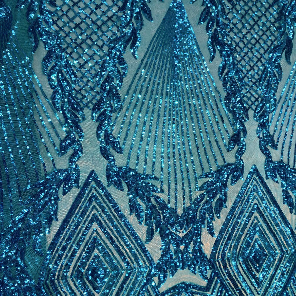 Alpica Geometric Stretch Sequins Fabric