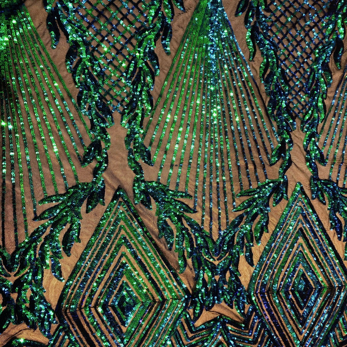 Alpica Geometric Stretch Sequins Fabric