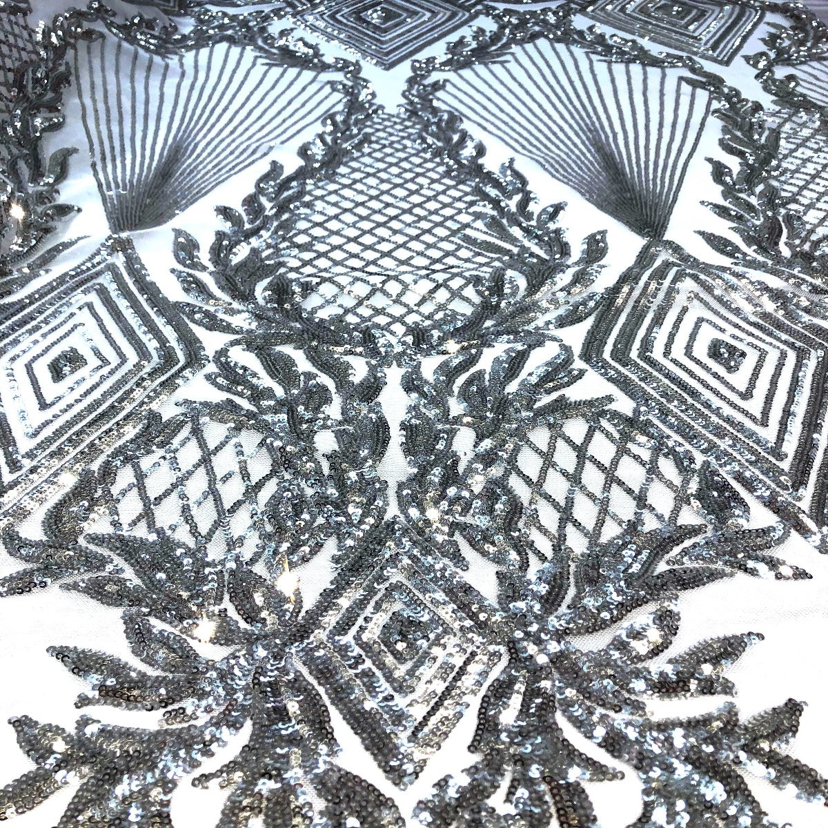 Alpica Geometric Stretch Sequins Fabric
