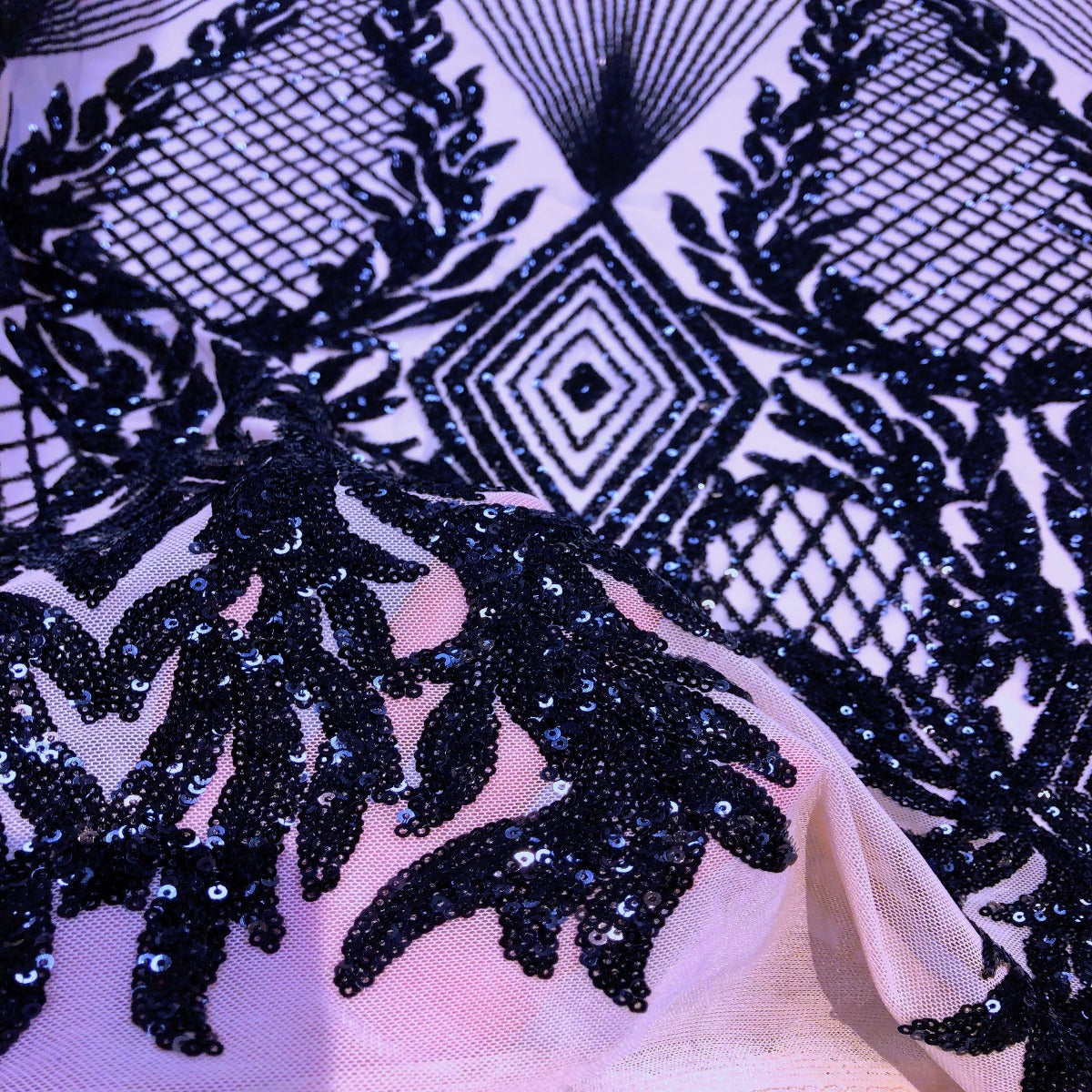 Alpica Geometric Stretch Sequins Fabric