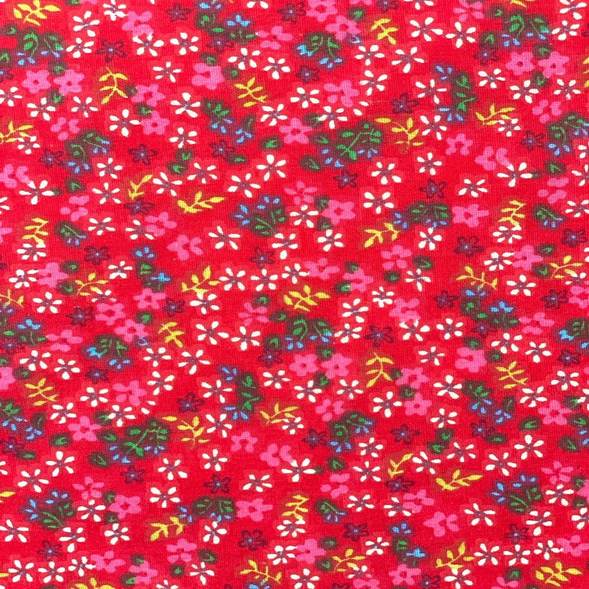 Small Floral Print Poly Cotton Fabric