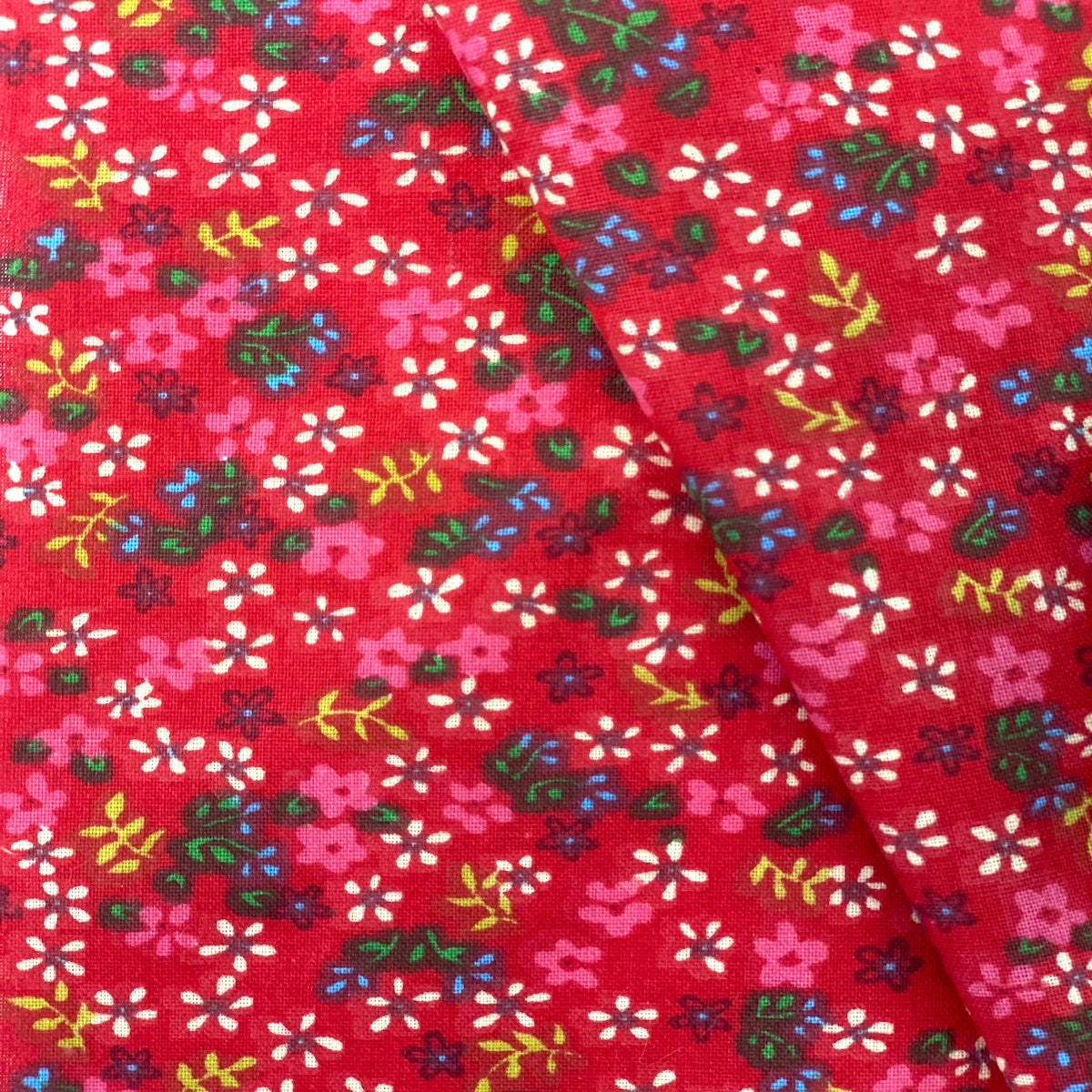 Small Floral Print Poly Cotton Fabric