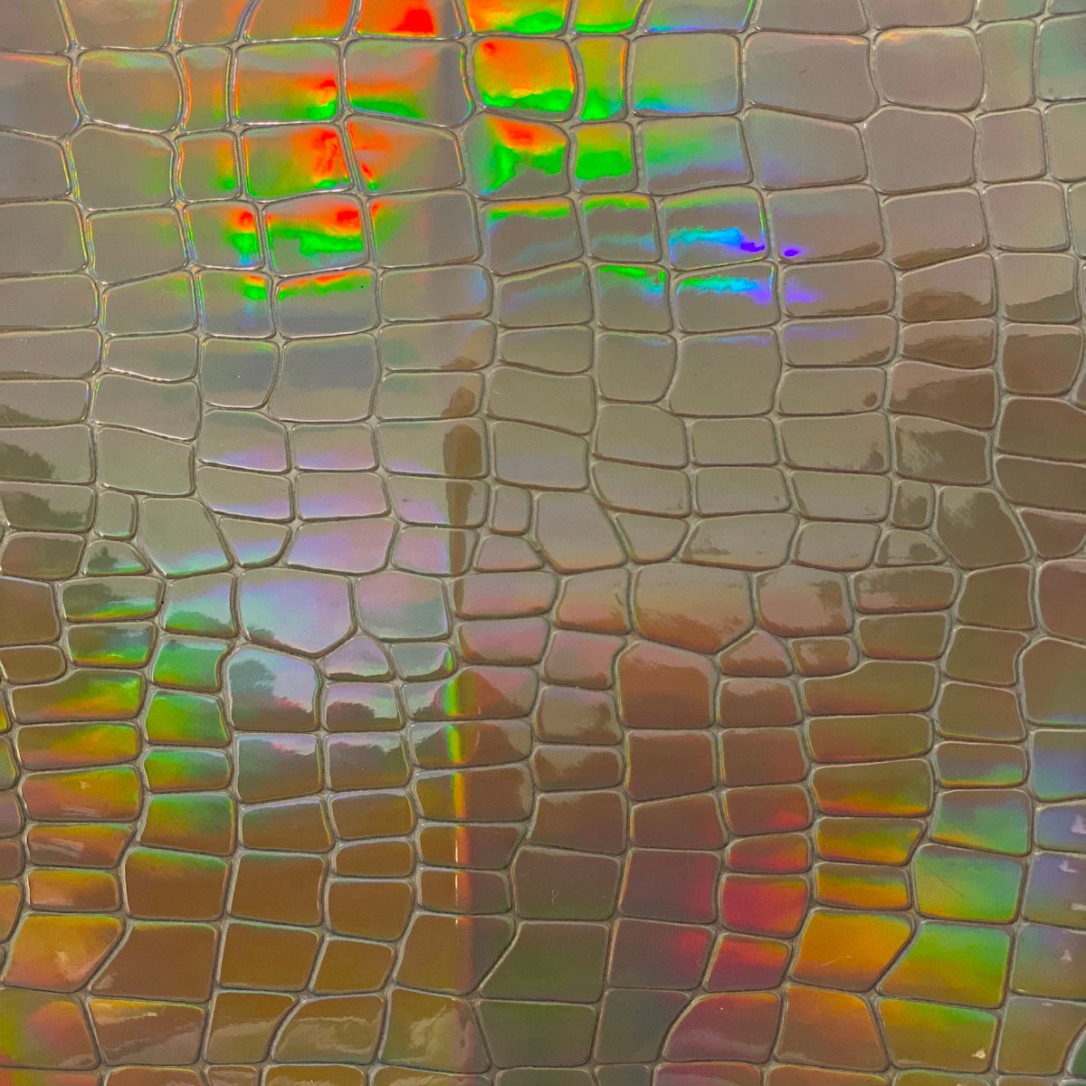 Iridescent Faux Crocodile Vinyl Fabric