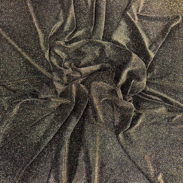 Misty Glitter Stretch Velvet Spandex Fabric