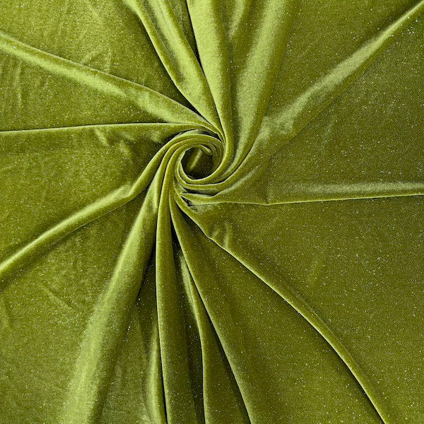 Misty Glitter Stretch Velvet Spandex Fabric
