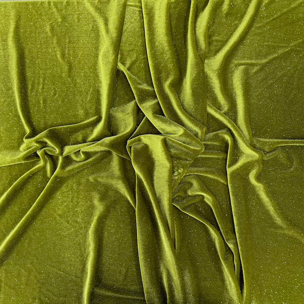 Misty Glitter Stretch Velvet Spandex Fabric