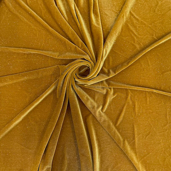 Misty Glitter Stretch Velvet Spandex Fabric