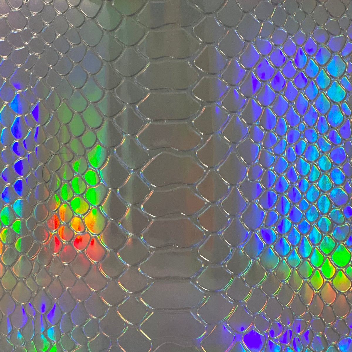 Iridescent Viper Sopythana Snake Skin Vinyl Fabric