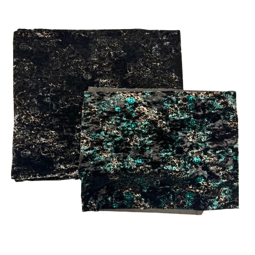 Camouflage Leopard Print Crushed Stretch Velvet Fabric