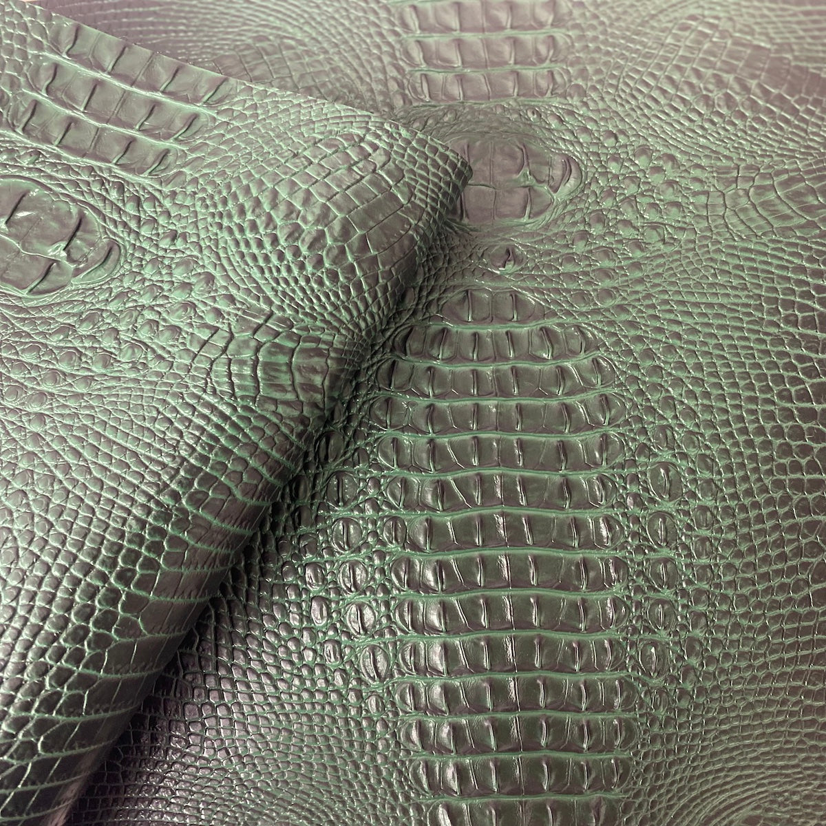 Amazon 3D Embossed Gator Faux Leather Vinyl Fabric