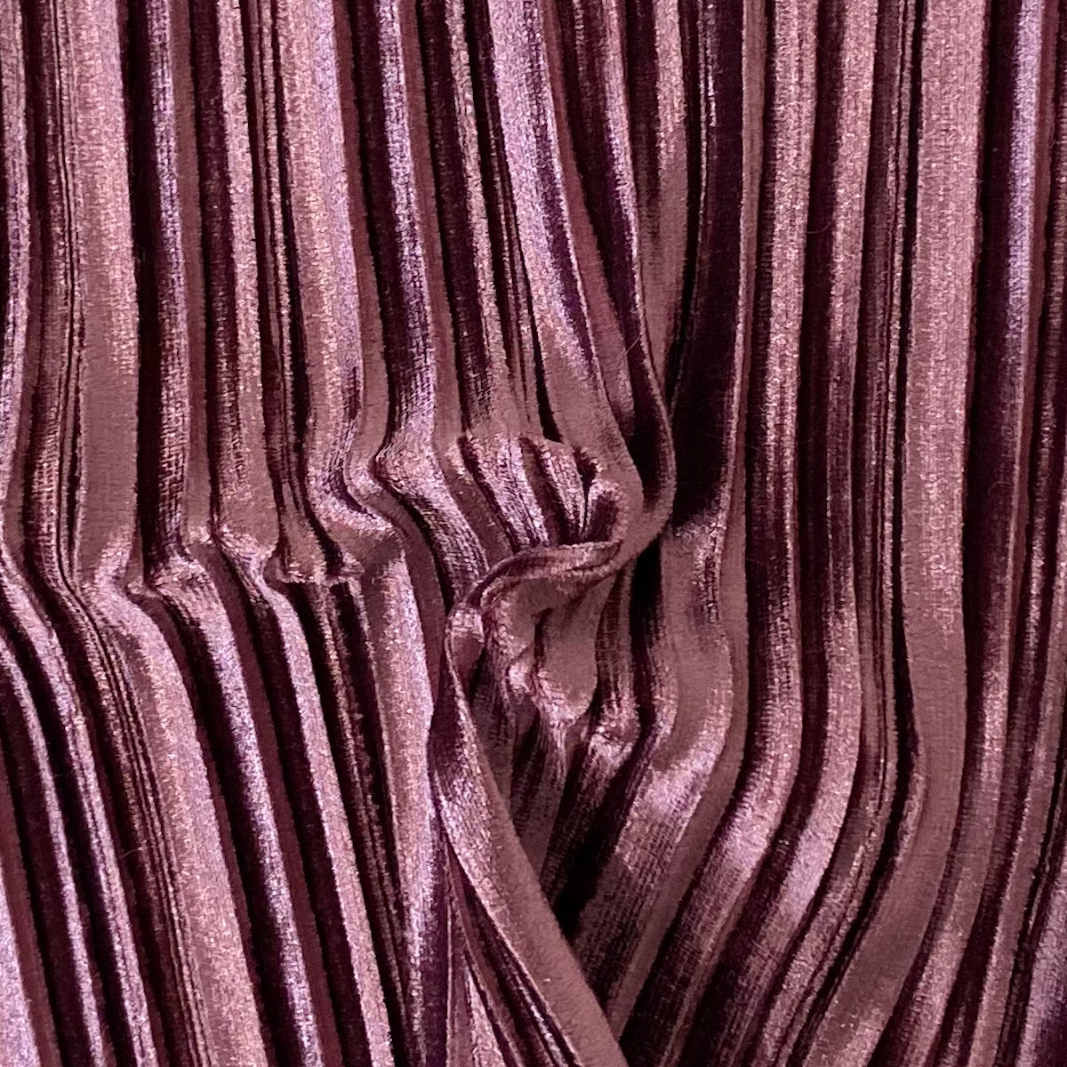Pleated Stretch Velvet Spandex Fabric