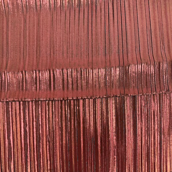 Metallic Pleated Foil Spandex Fabric