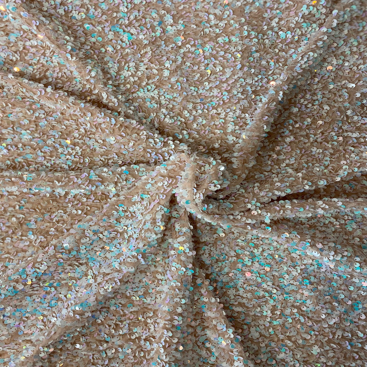 Sequins Embroidered Stretch Velvet Rodeo Fabric