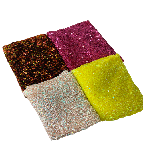 Sequins Embroidered Stretch Velvet Rodeo Fabric