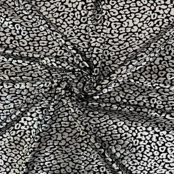Sahara Leopard Foil Print Nylon Spandex Fabric
