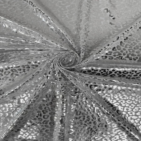 Sahara Leopard Foil Print Nylon Spandex Fabric