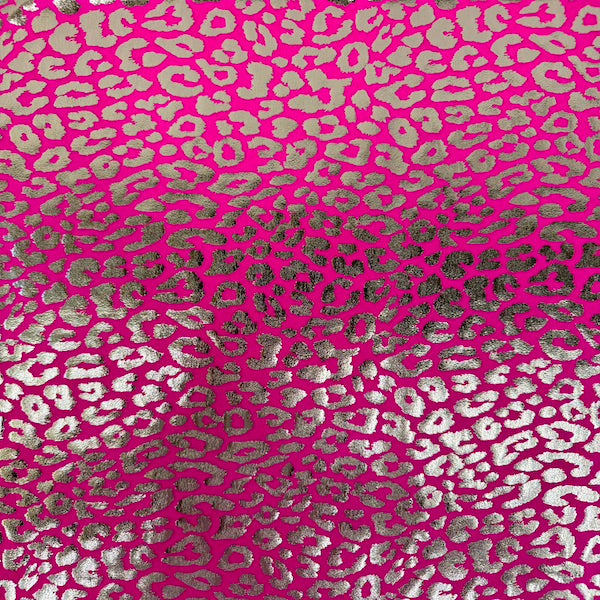 Sahara Leopard Foil Print Nylon Spandex Fabric
