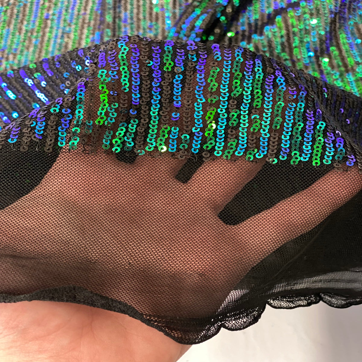 Mille Stripe Stretch Sequins Fabric