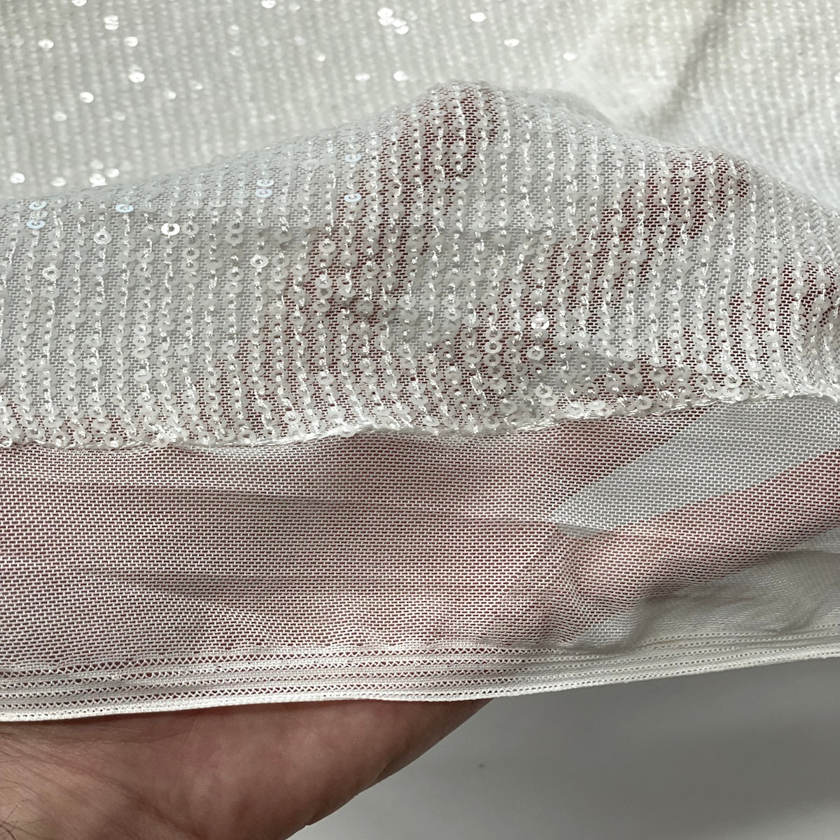 Mille Stripe Stretch Sequins Fabric