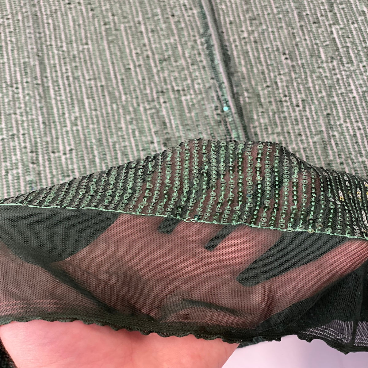 Mille Stripe Stretch Sequins Fabric