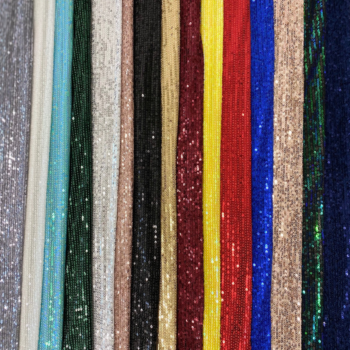 Mille Stripe Stretch Sequins Fabric