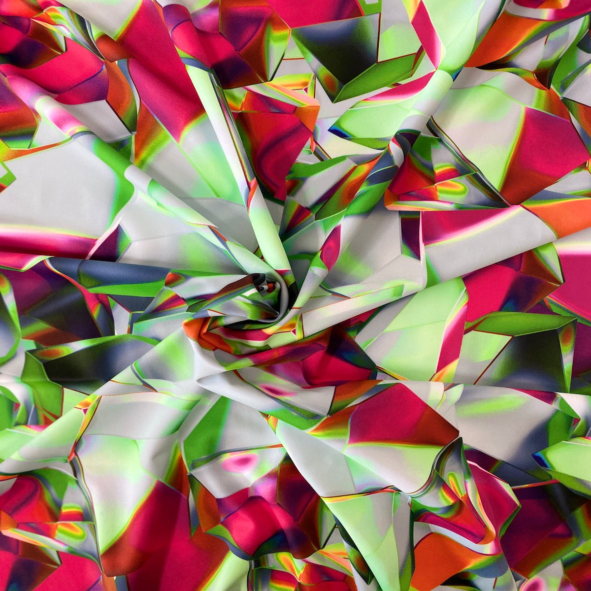 Kaleidoscope Multicolor Abstract Nylon Spandex Fabric