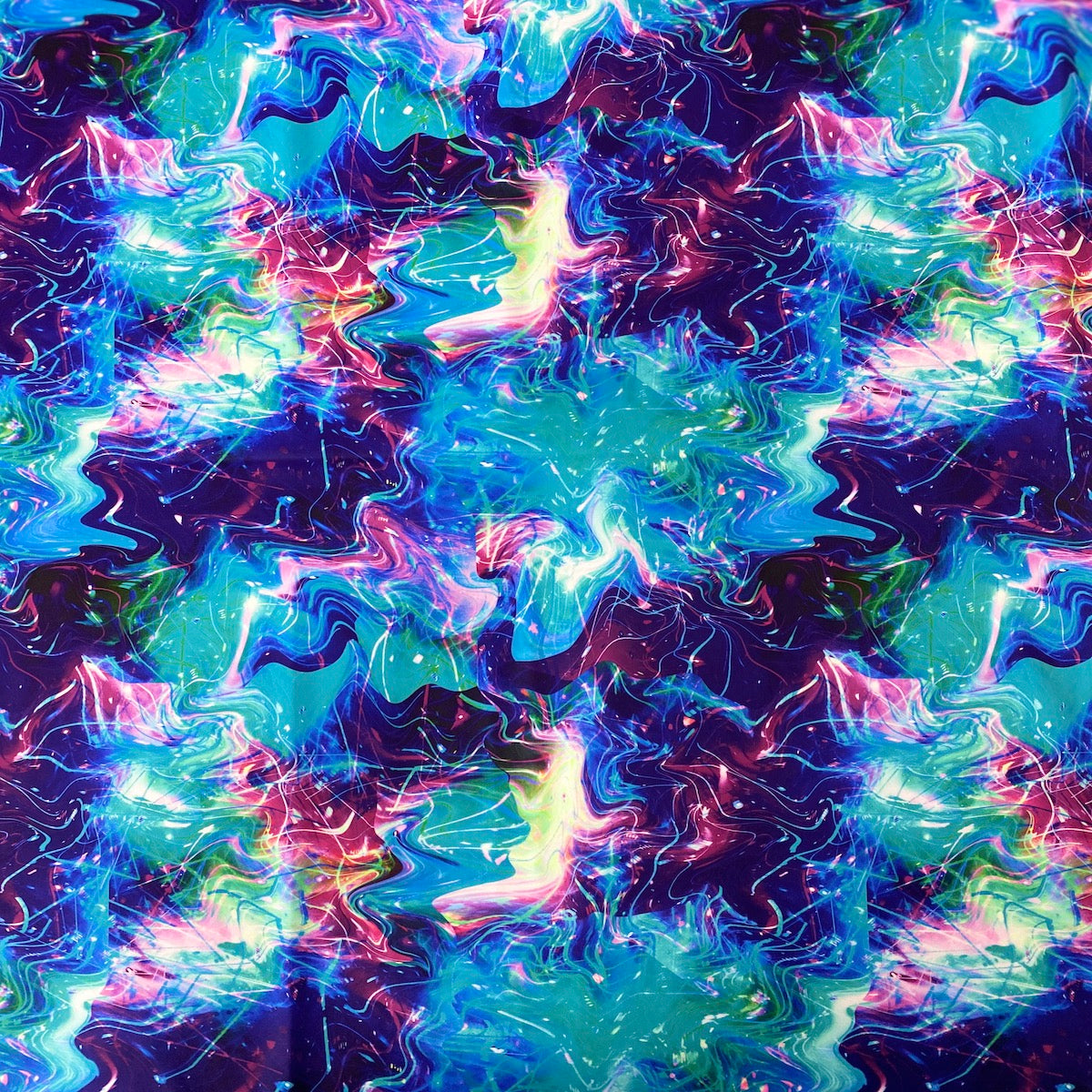 Multicolor Laser Tie Dye Print Nylon Spandex Fabric
