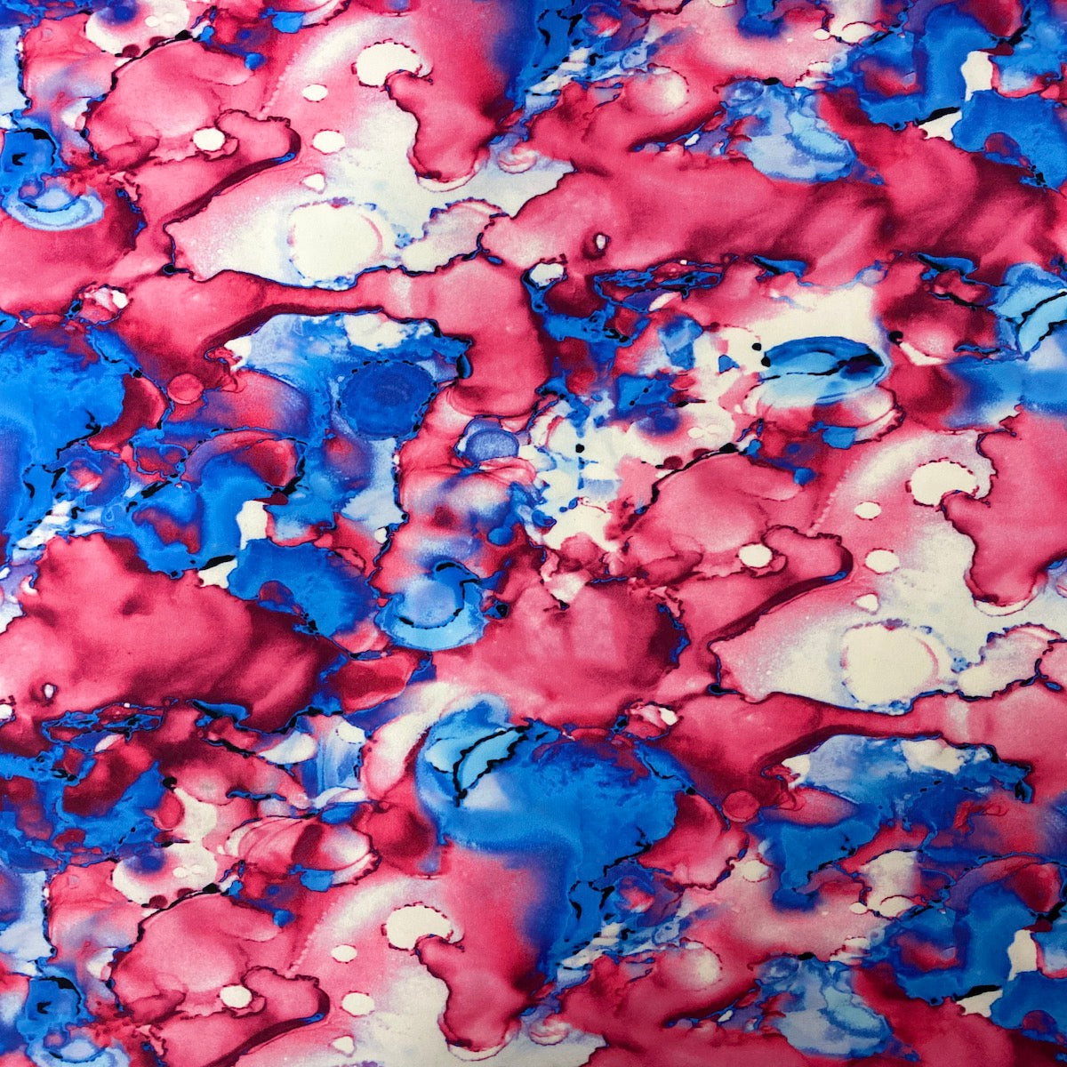 Cloud Print Tie Dye Nylon Spandex Fabric