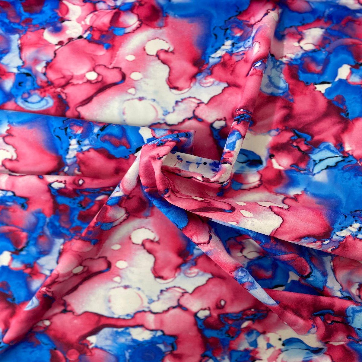 Cloud Print Tie Dye Nylon Spandex Fabric