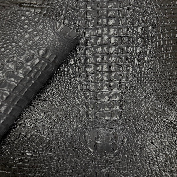 Amazon 3D Embossed Gator Faux Leather Vinyl Fabric