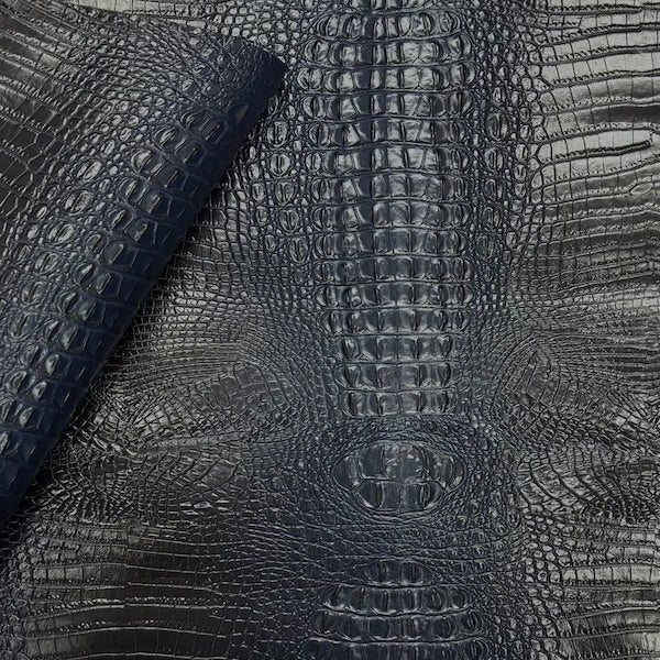 Amazon 3D Embossed Gator Faux Leather Vinyl Fabric