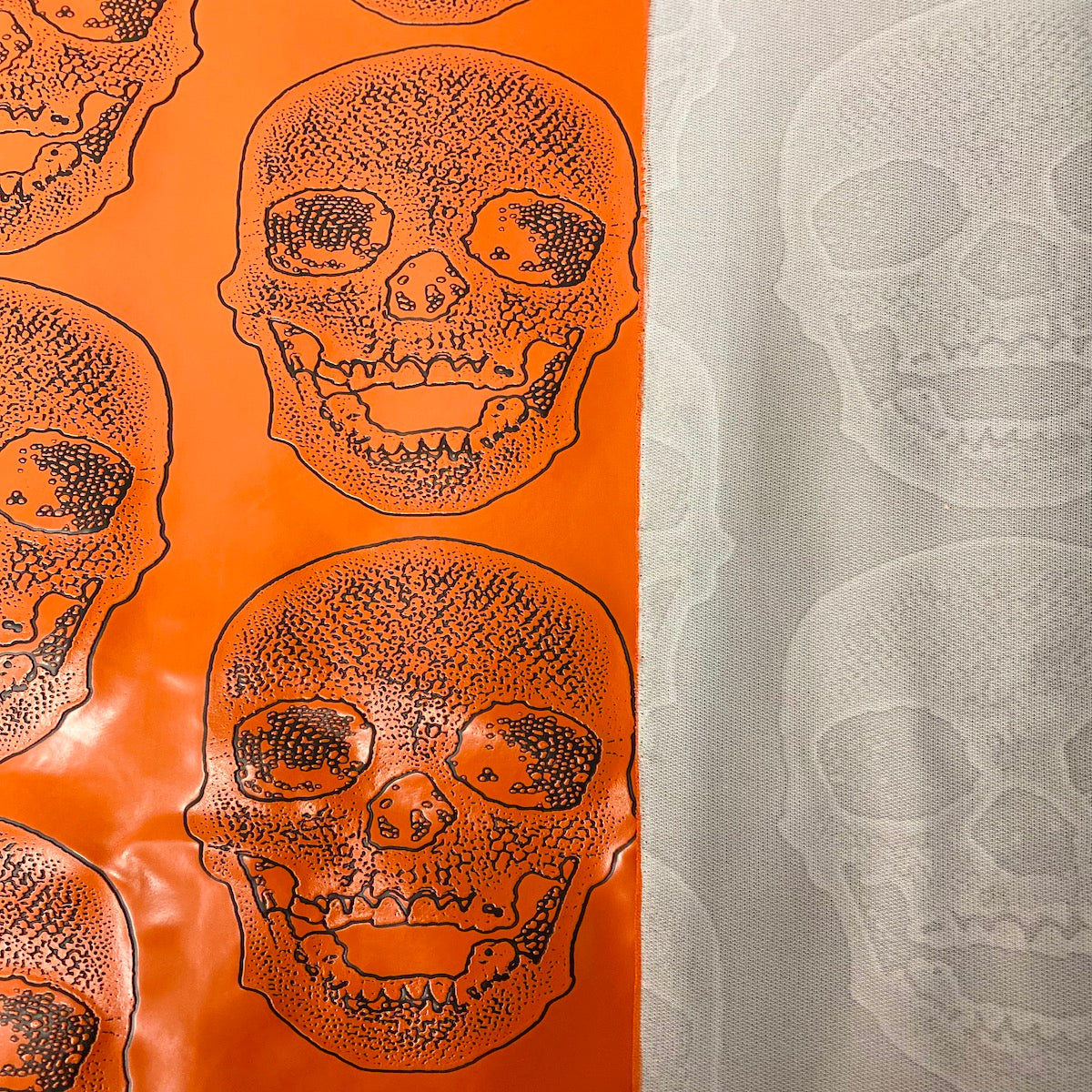 Skeleton Skull Vinyl Fabric
