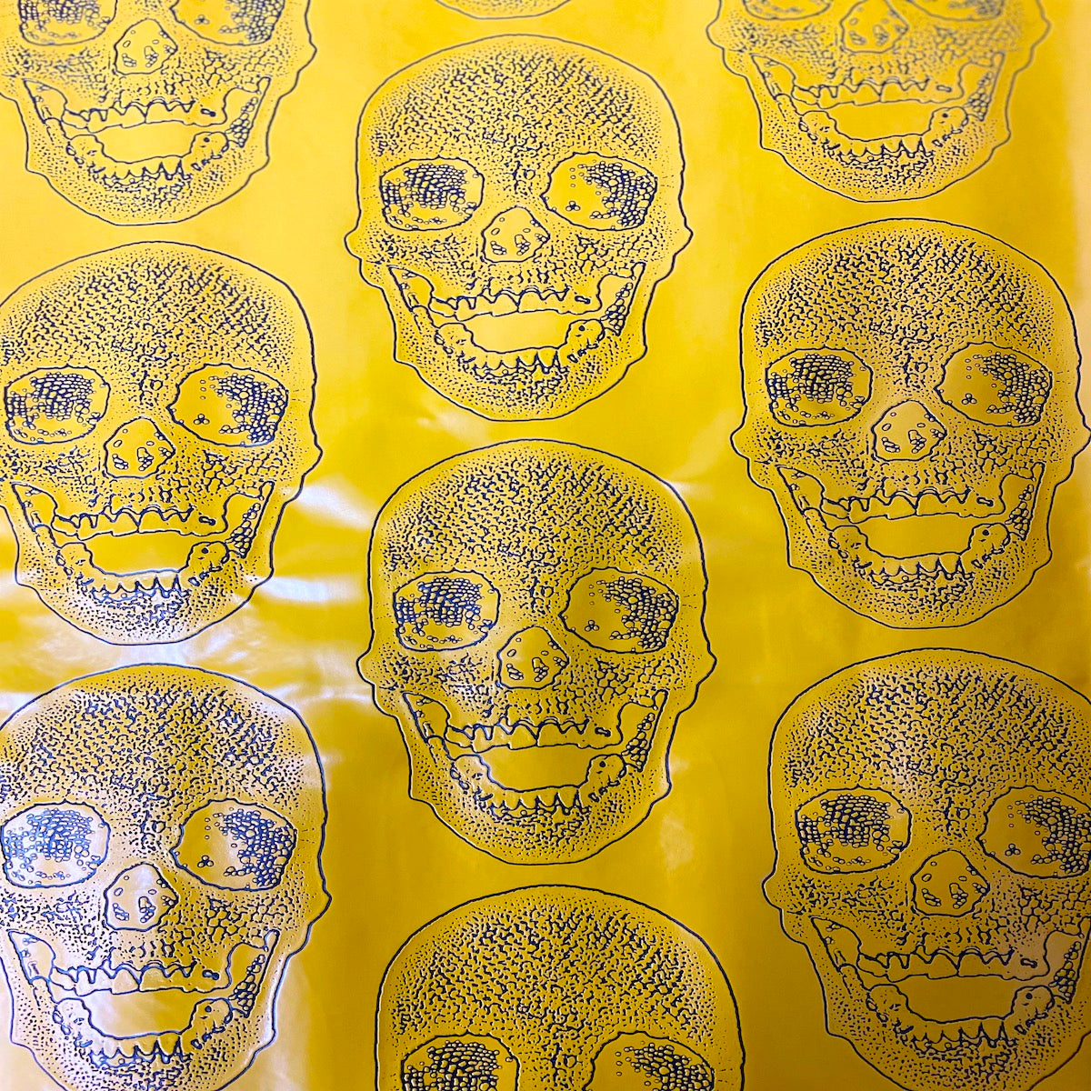 Skeleton Skull Vinyl Fabric