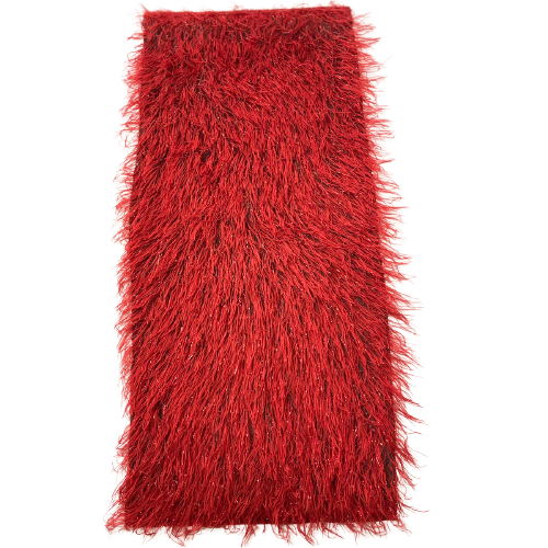 Metallic Faux Fur Tinsel Ostrich Feather Fabric