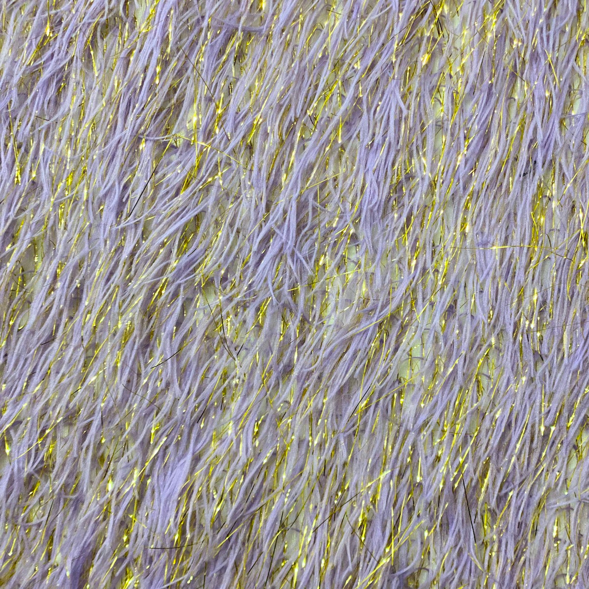 Metallic Faux Fur Tinsel Ostrich Feather Fabric