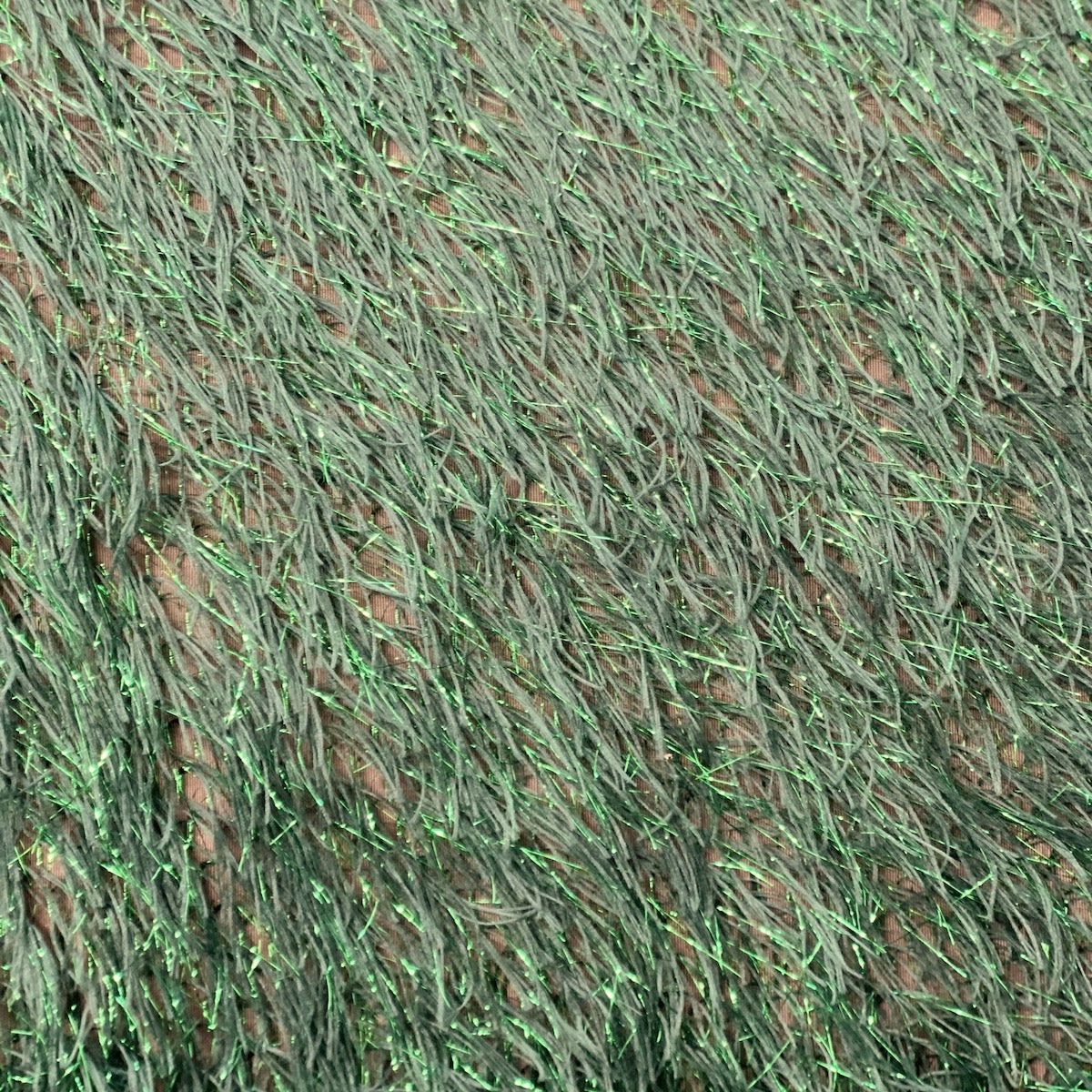 Metallic Faux Fur Tinsel Ostrich Feather Fabric