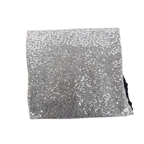 Metallic Lurex Embroidered Stretch Sequins Fabric