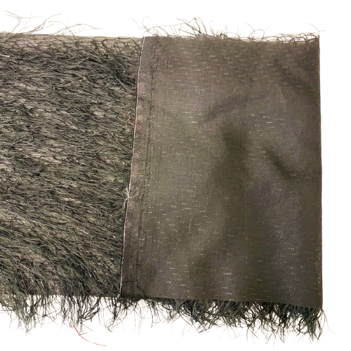 Metallic Faux Fur Tinsel Ostrich Feather Fabric