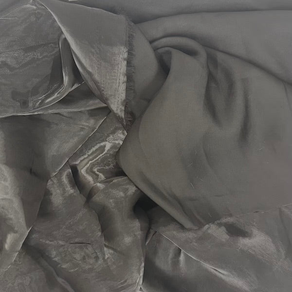 Crystalized Reflective Liquid Faux Silk Chiffon Fabric