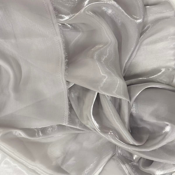 Crystalized Reflective Liquid Faux Silk Chiffon Fabric