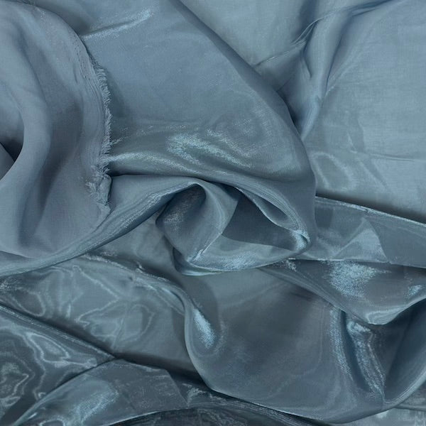 Crystalized Reflective Liquid Faux Silk Chiffon Fabric