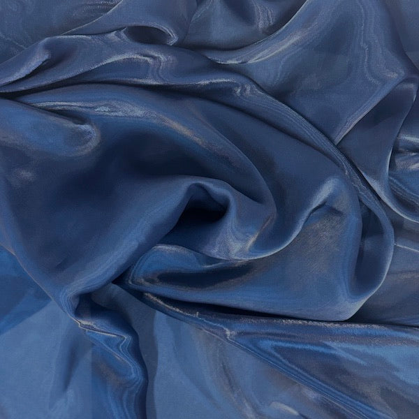 Crystalized Reflective Liquid Faux Silk Chiffon Fabric