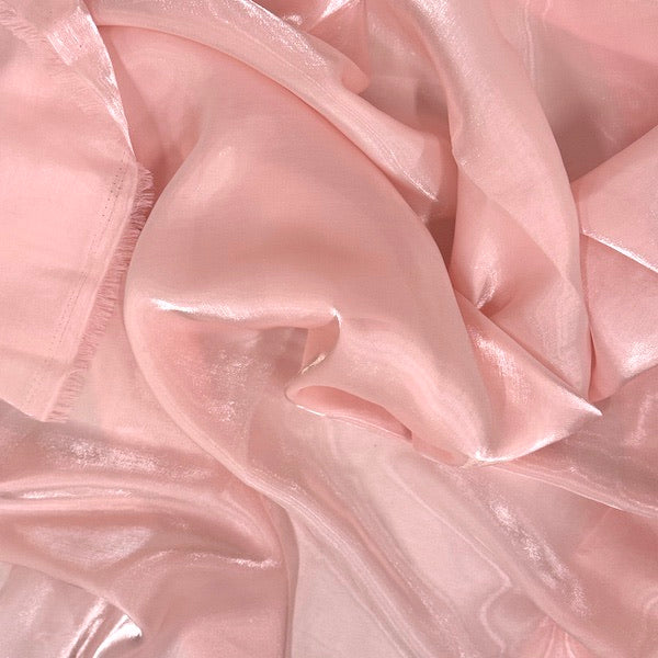Crystalized Reflective Liquid Faux Silk Chiffon Fabric