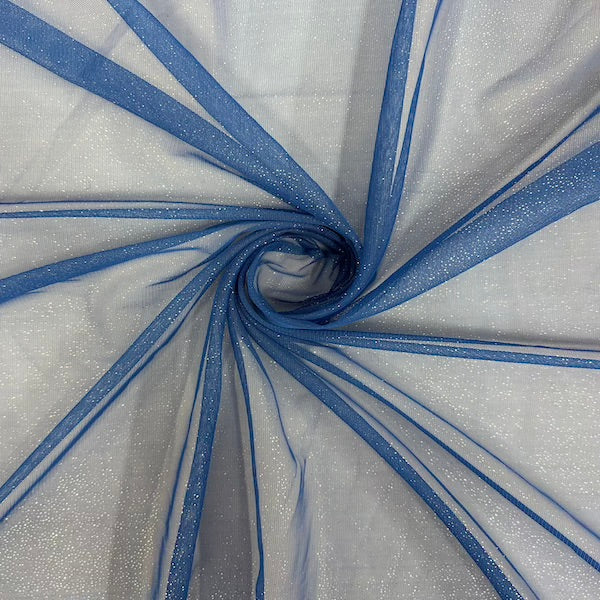 Metallic Foil Dotted Mesh Fabric