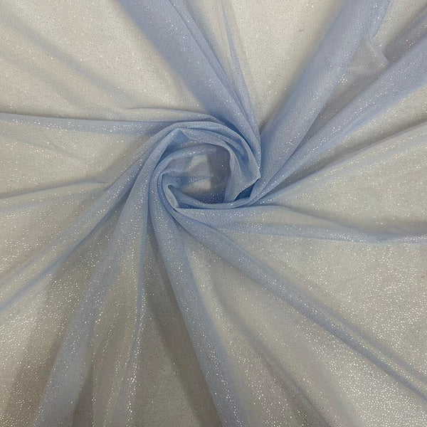 Metallic Foil Dotted Mesh Fabric