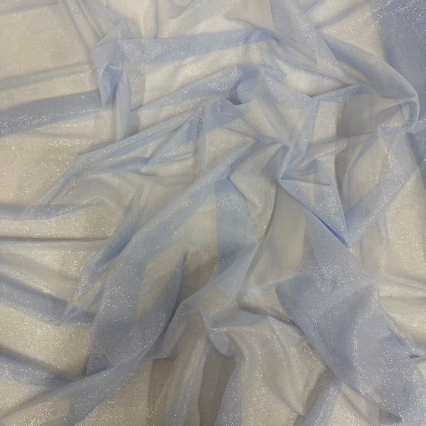 Metallic Foil Dotted Mesh Fabric