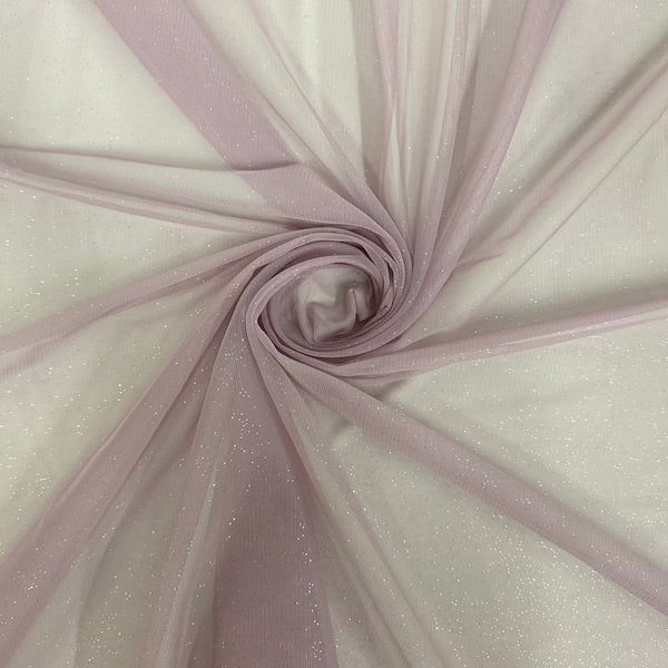 Metallic Foil Dotted Mesh Fabric