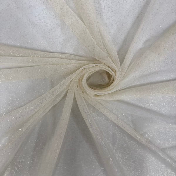 Metallic Foil Dotted Mesh Fabric